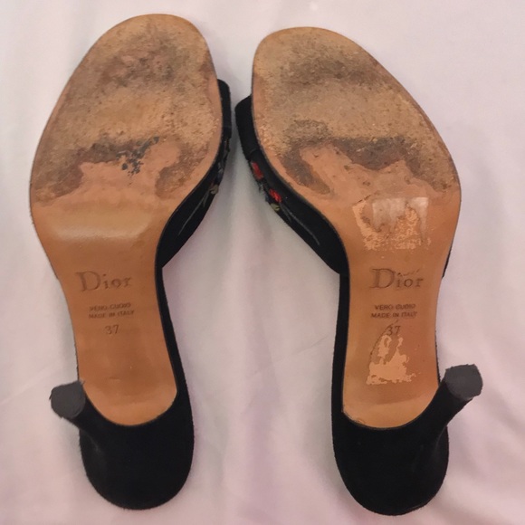 Dior Open toe high heel size 7 black - Picture 4 of 6